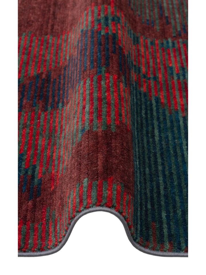 Burj Series 100% Natural Handcrafted Black Loom Carpet 02 BERRY
