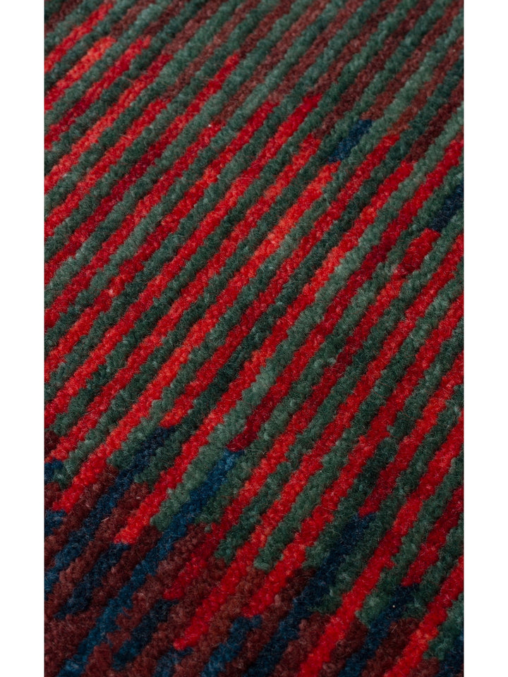 Burj Series 100% Natural Handcrafted Black Loom Carpet 02 BERRY