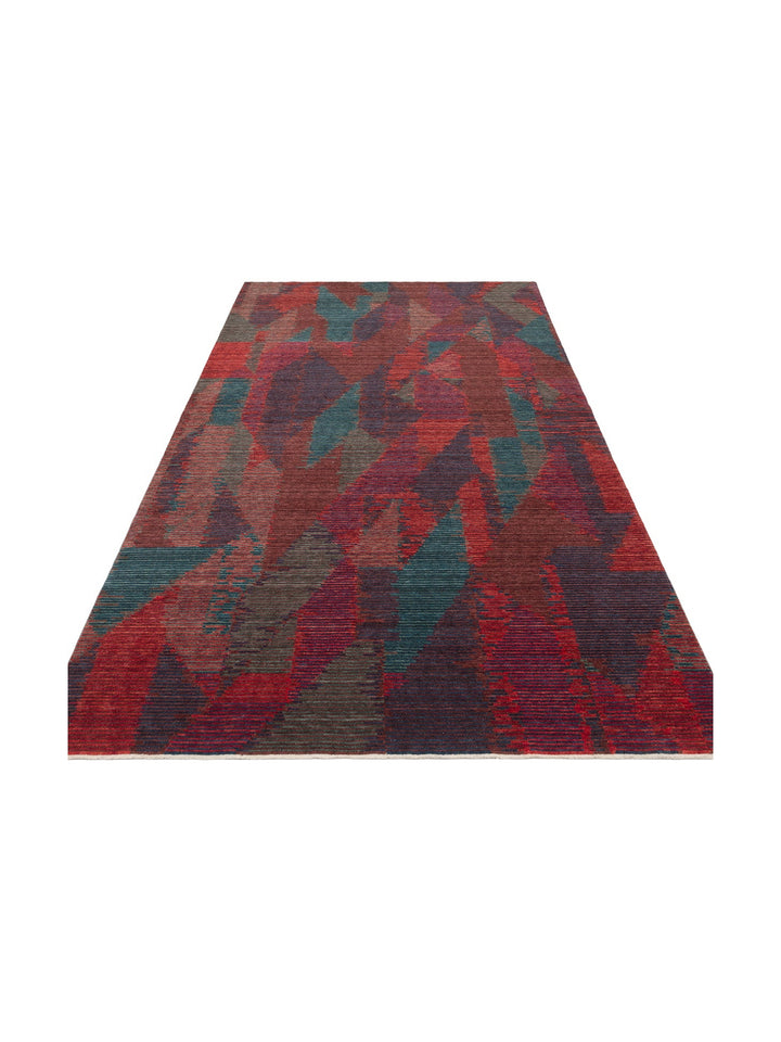 Burj Series 100% Natural Handcrafted Black Loom Carpet 02 BERRY