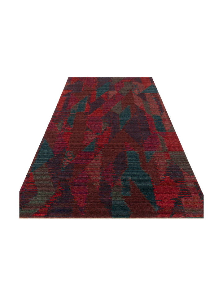 Burj Series 100% Natural Handcrafted Black Loom Carpet 02 BERRY