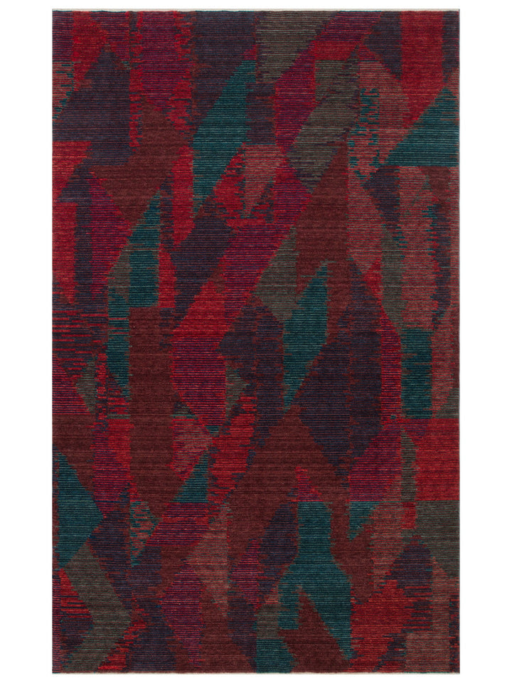 Burj Series 100% Natural Handcrafted Black Loom Carpet 02 BERRY