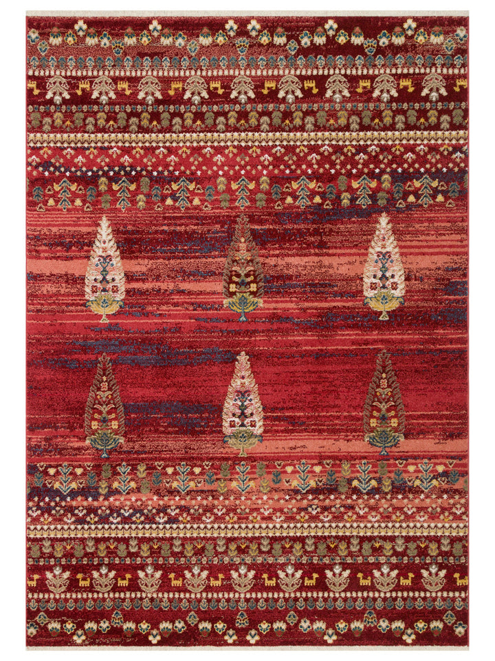 Altay Series Warm Color Tone Authentic Living Room Kitchen Bedroom Entrance Hallway Carpet 02RED