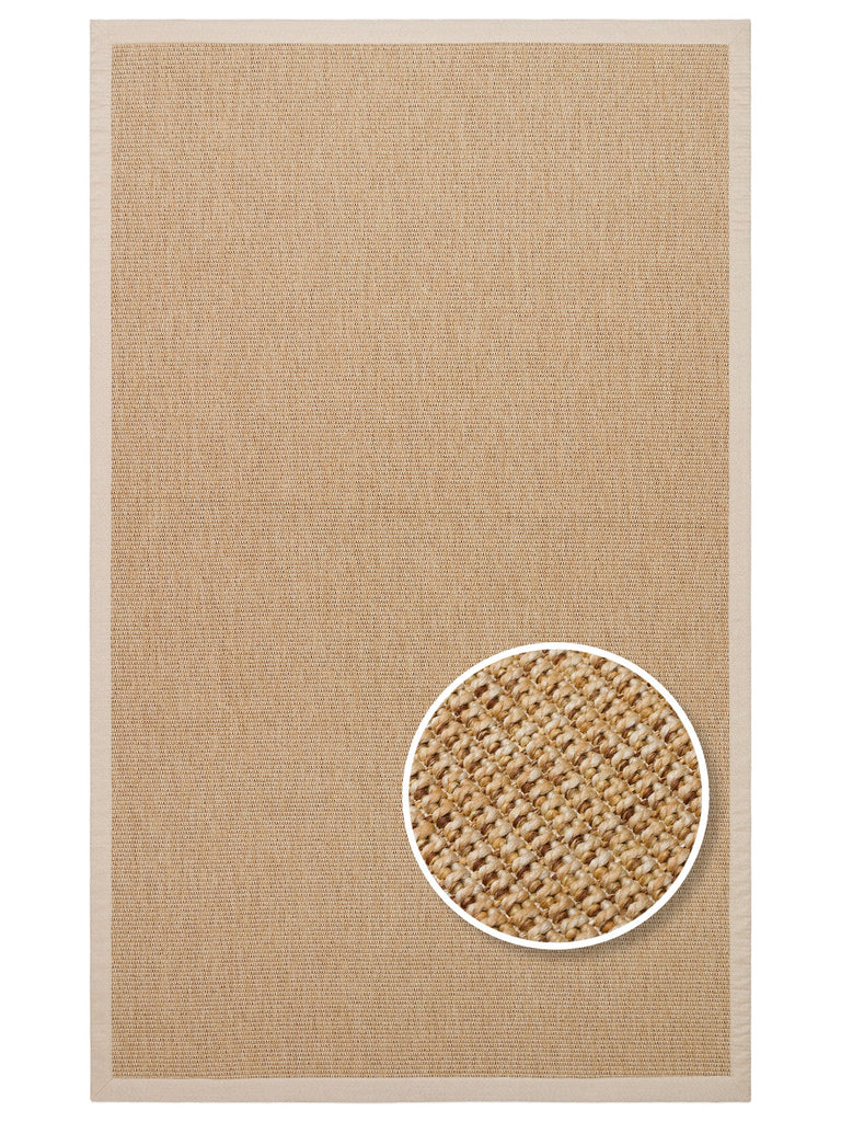 Dream Bordered Indoor and Outdoor Use Lint-Free Easy-to-Clean Sisal Carpet 2702GBB