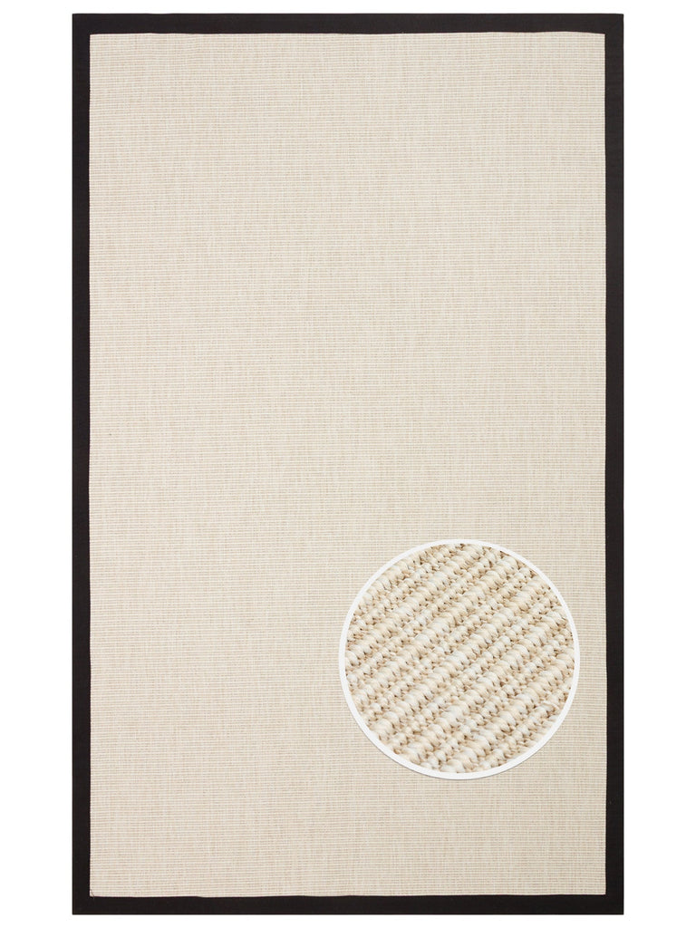 Dream Bordered, Lint-Free, Easy-to-Clean Sisal Carpet Suitable for Indoor and Outdoor Use 2706CBB