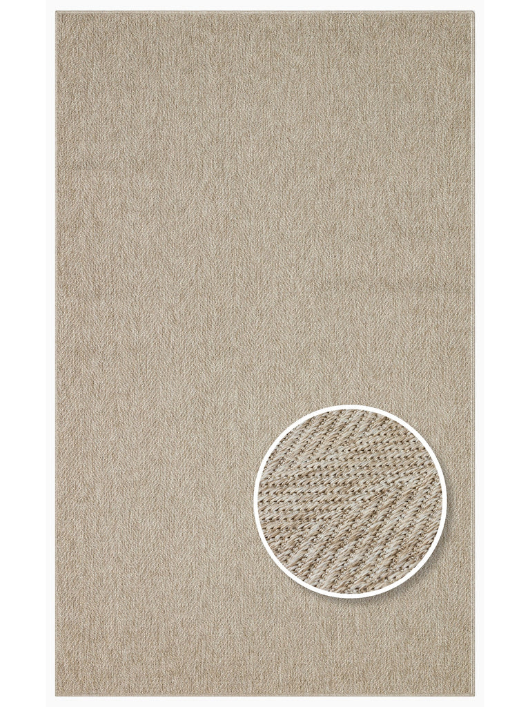 Dream Suitable for Indoor and Outdoor Use Easy to Clean Sisal-Looking Carpet 2704 L.BEIGE