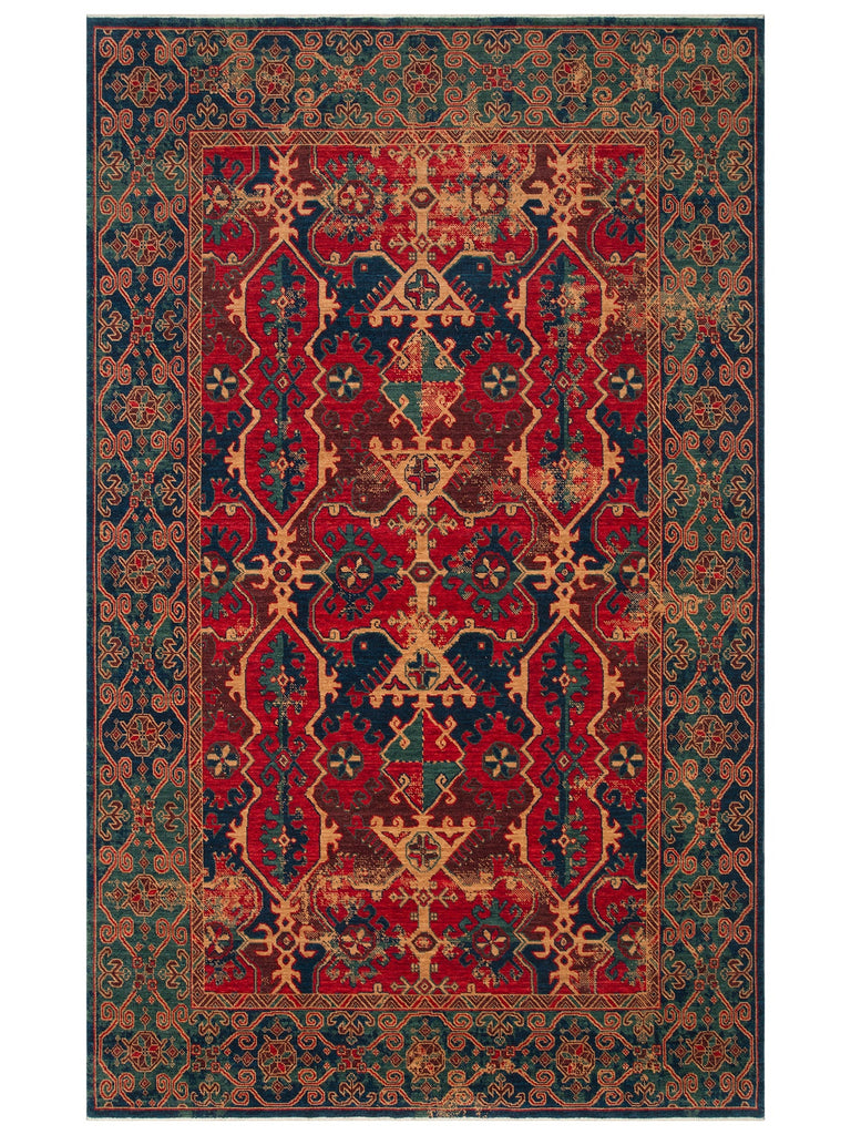 Göbeklitepe Series Handmade Black Loom Carpet with Anatolian Motifs, Produced with 100% New Zealand Wool 01NAVRD