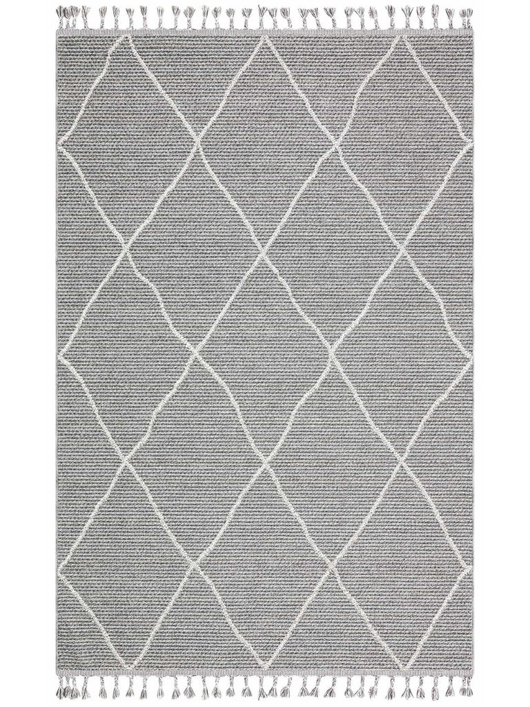 Ole Series Woven Straw Living Room Hallway Entrance Kitchen Modern Scandinavian Rug 02 GREY