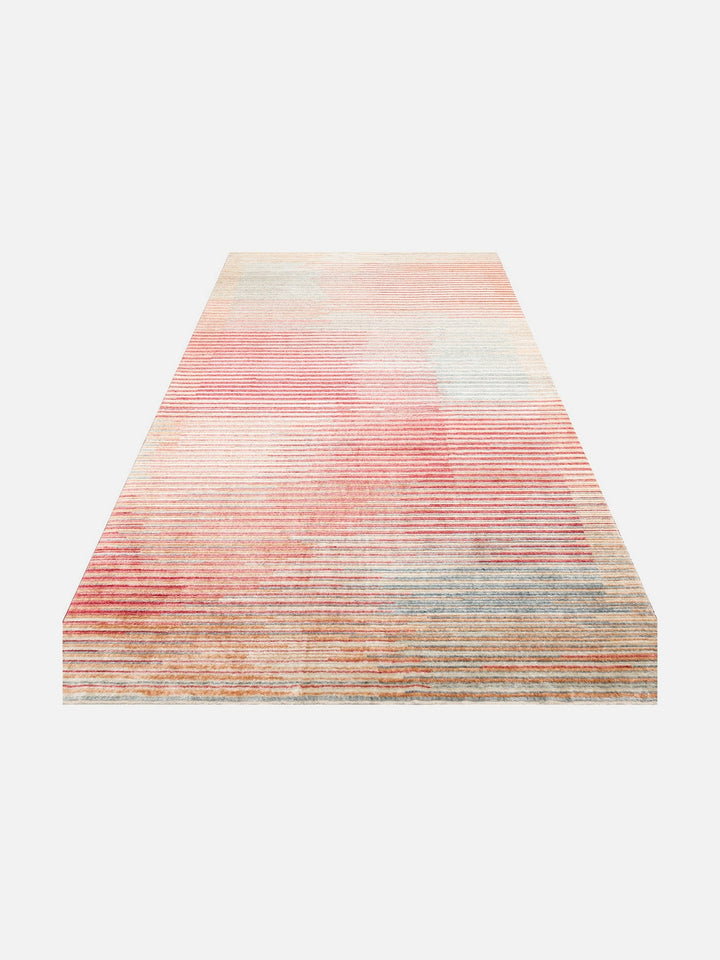 Burj Serisi %100 Naturel El Emeğiyle Üretilen TENCEL™ Kara Tezgah Halı 03 MULTY - Carpetdocia