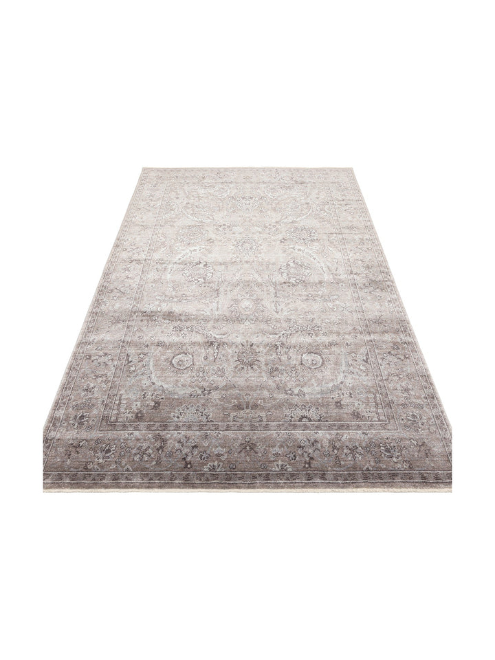 Çırağan %100 Naturel Özel Işıltılı El Emeği ile Özel Tezgahlarda Üretilen TENCEL™ Uşak Halısı 07SMGR - Carpetdocia