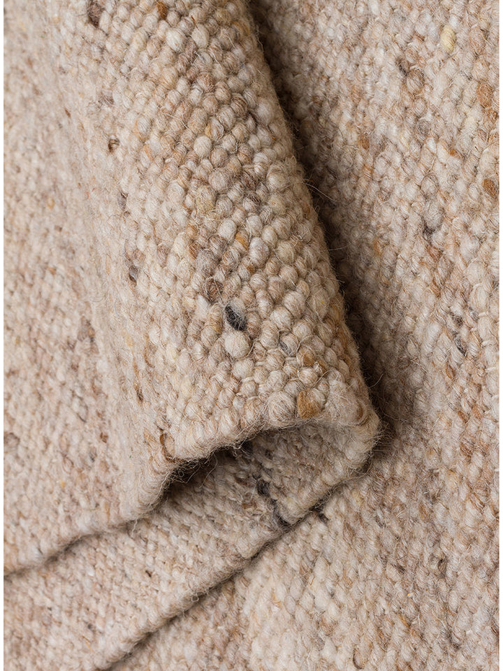 Tappeto tessuto a mano in misto lana, poliestere e cotone della serie Jakarta BEIGE
