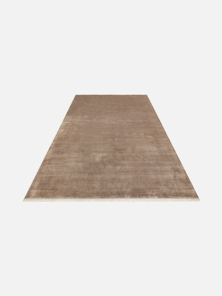 Montenegro Viskon Karışımlı Sade Desenli Sık Dokuma Oturma Odası Salon Koridor Modern Halı 01VIZGREY - Carpetdocia