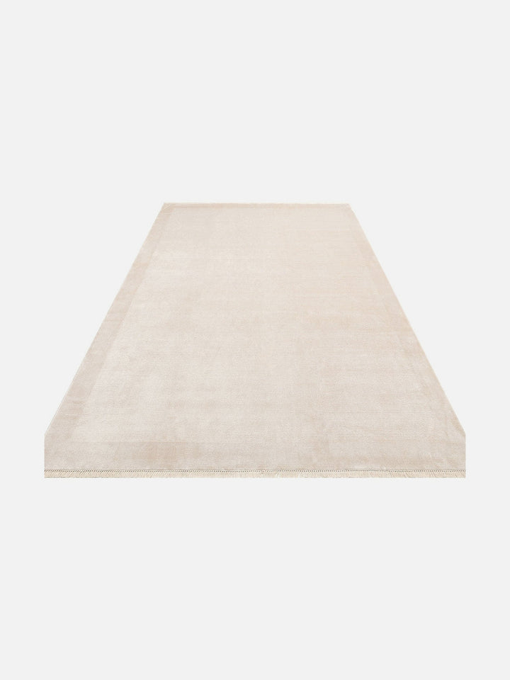 Montenegro Viskon Karışımlı Sade Desenli Sık Dokuma Oturma Odası Salon Koridor Modern Halı 02 BEIGE - Carpetdocia
