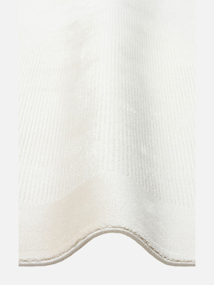 Montenegro Viskon Karışımlı Sade Desenli Sık Dokuma Oturma Odası Salon Koridor Modern Halı 02 CREAM - Carpetdocia
