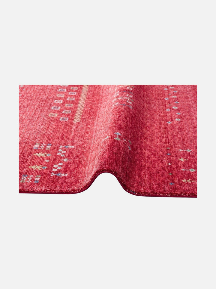 Oushak Carnaval %100 Naturel Kolay Temizlenir El Emeğiyle Üretilen TENCEL™ Modern Uşak Halısı 06 RED - Carpetdocia