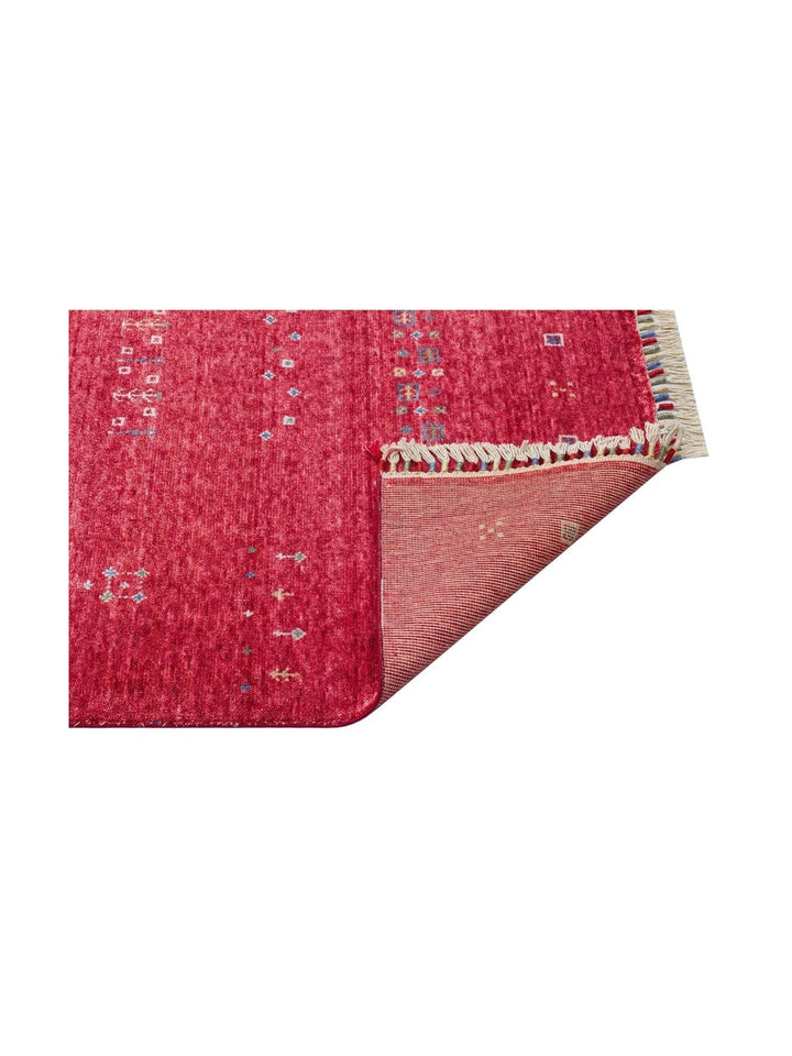 Oushak Carnaval 100% Natural Easy to Clean Handcrafted TENCEL™ Modern Uşak Carpet 06 RED