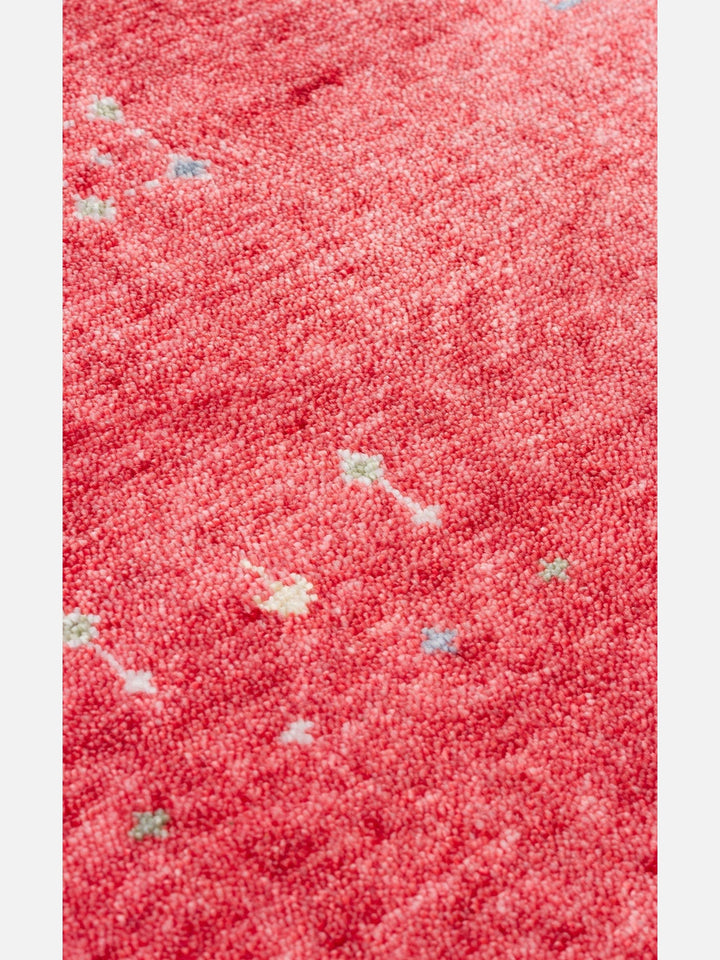 Oushak Carnaval %100 Naturel Kolay Temizlenir El Emeğiyle Üretilen TENCEL™ Modern Uşak Halısı 06 RED Q - Carpetdocia