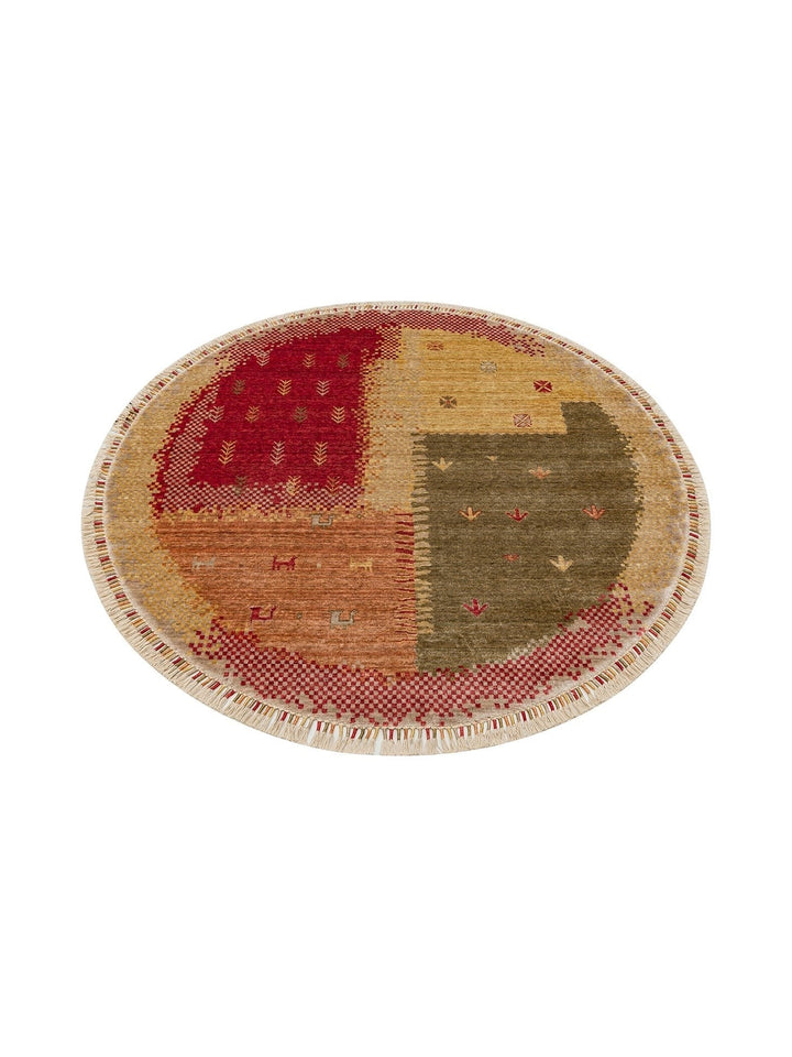 Oushak Carnaval 100% Natural Easy to Clean Handcrafted TENCEL™ Modern Uşak Carpet 07 BEIGE AUTUMN Q