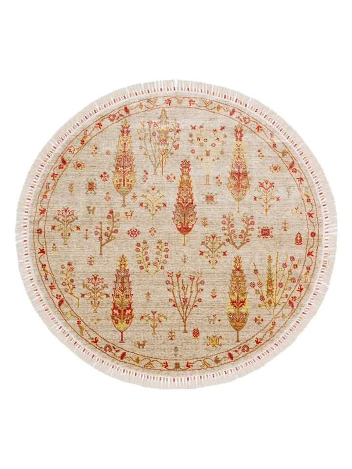 Oushak Carnaval 100% Natural Easy to Clean Handcrafted TENCEL™ Modern Uşak Carpet 08 BEIGE AUTUMN Q