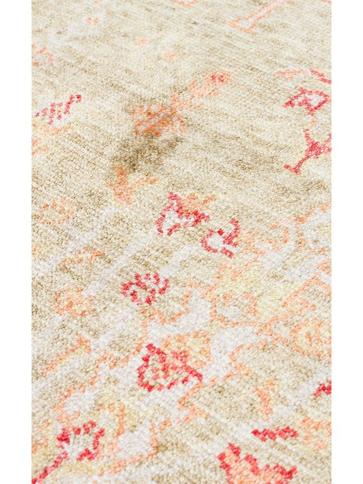 Oushak Carnaval 100% Natural Easy to Clean Handcrafted TENCEL™ Modern Uşak Carpet 08 GREEN AUTUMN