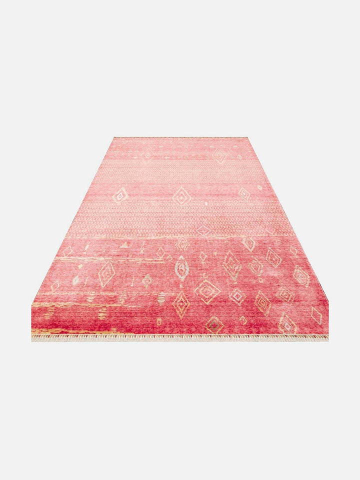 Oushak Carnaval %100 Naturel Kolay Temizlenir El Emeğiyle Üretilen TENCEL™ Modern Uşak Halısı ZR 15 RED AUTUMN - Carpetdocia
