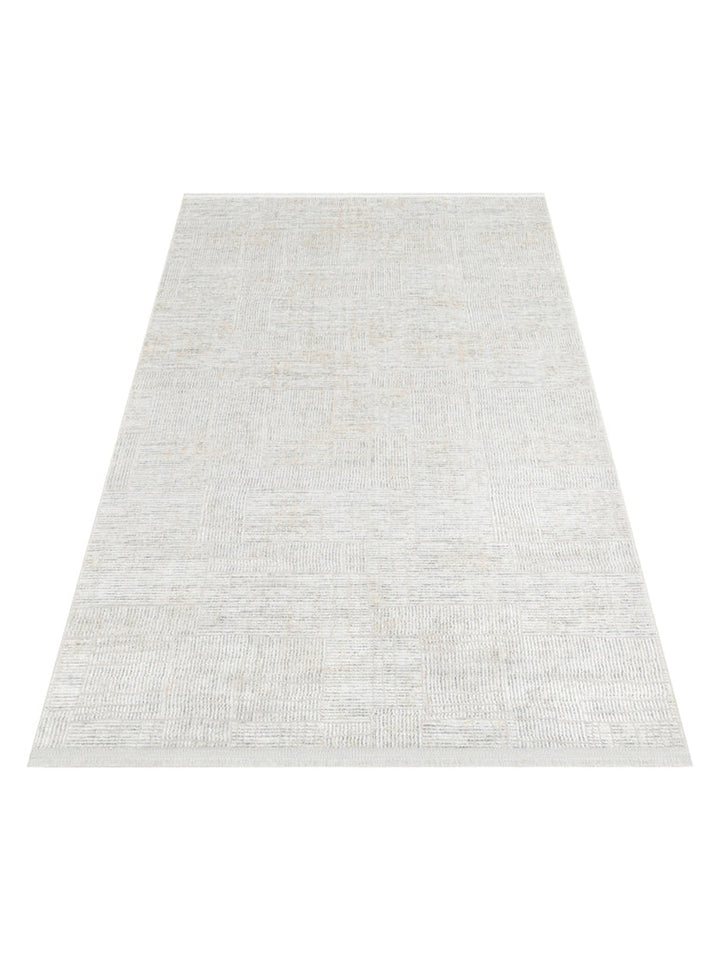 Smooth Yıkanabilir Kaymaz Parlak Oturma Odası Salon Koridor İnce Dokuma Modern Halı 23 GREY XW