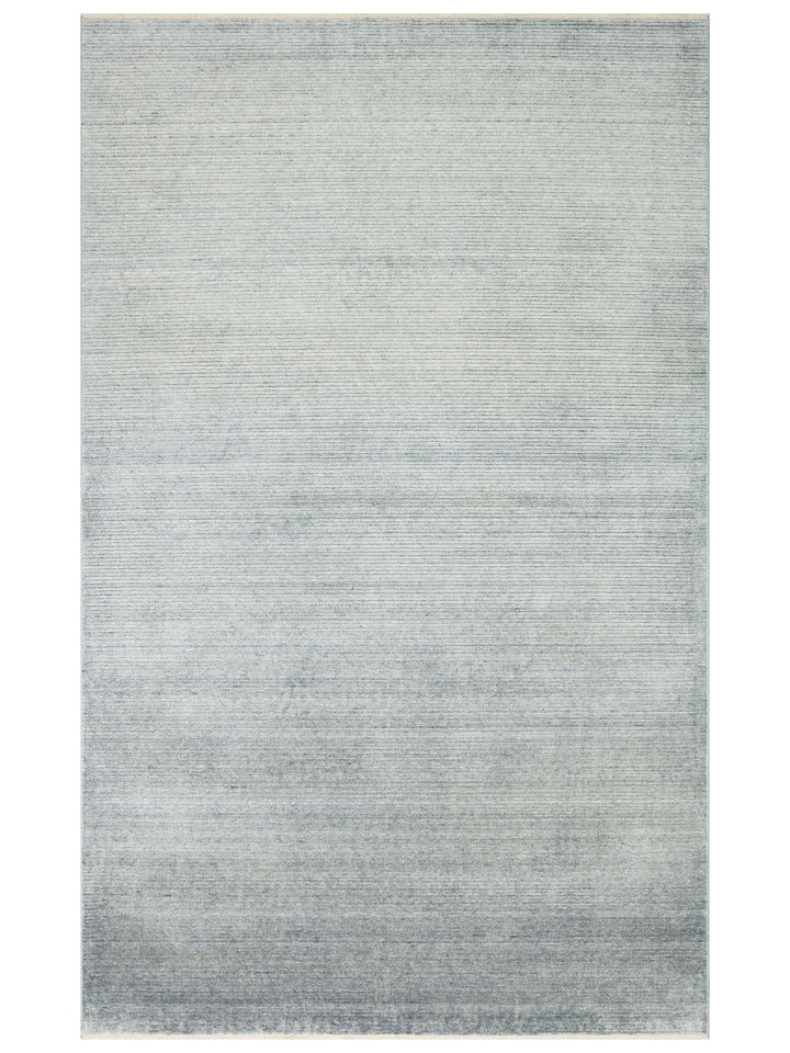 Brasilia Tensel El Emeğiyle Üretilen Modern Sade Şık Özel Kara Tezgah Halısı PLAIN SKY BLUE - Carpetdocia
