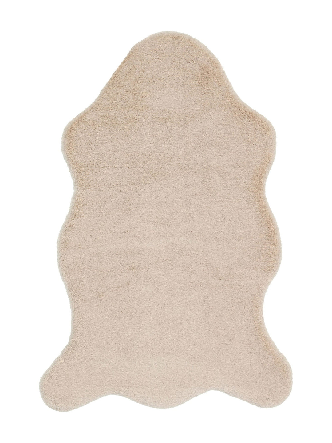 Bunny New Yumuşak Dokulu Uzun Tüylü Yıkanabilir Tavşan Postu BEIGE SINGLE N - Carpetdocia