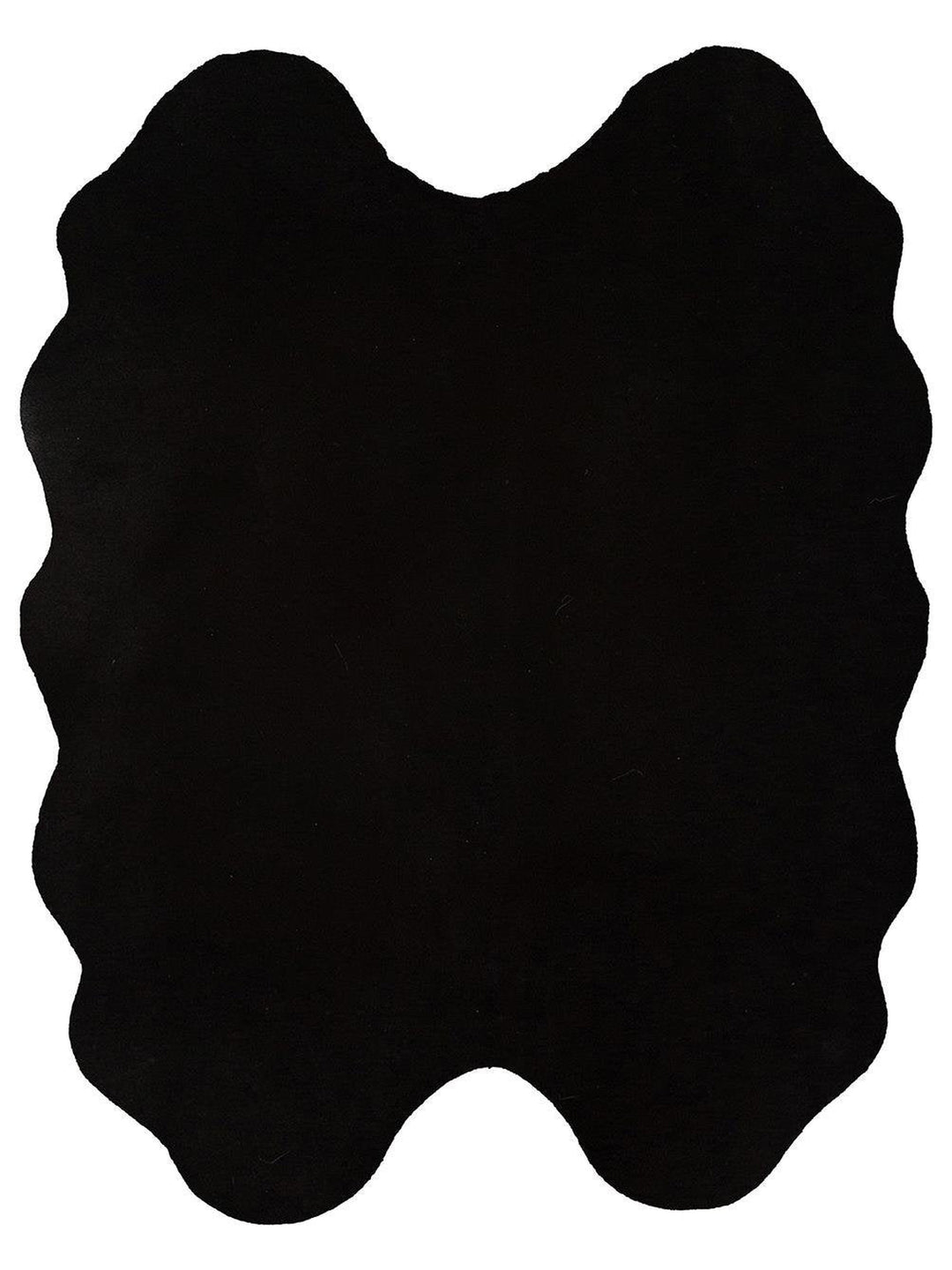Bunny New Yumuşak Dokulu Uzun Tüylü Yıkanabilir Tavşan Postu BLACK QUARD N - Carpetdocia