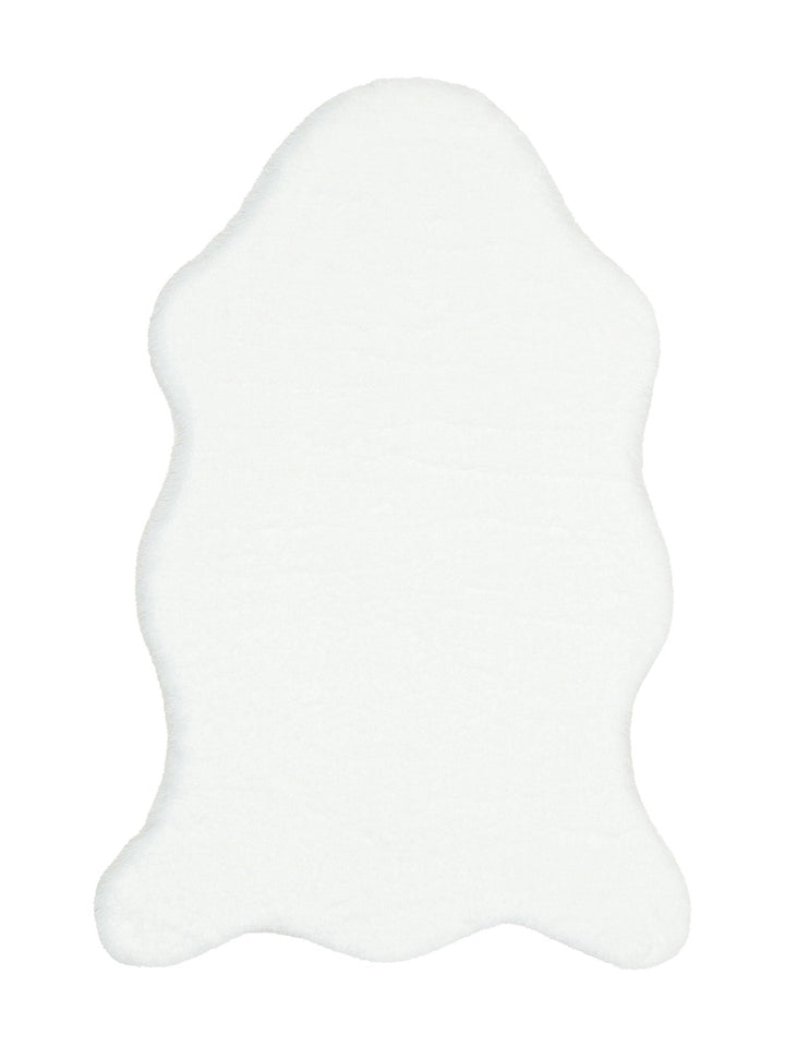 Bunny New Yumuşak Dokulu Uzun Tüylü Yıkanabilir Tavşan Postu WHITE SINGLE N - Carpetdocia