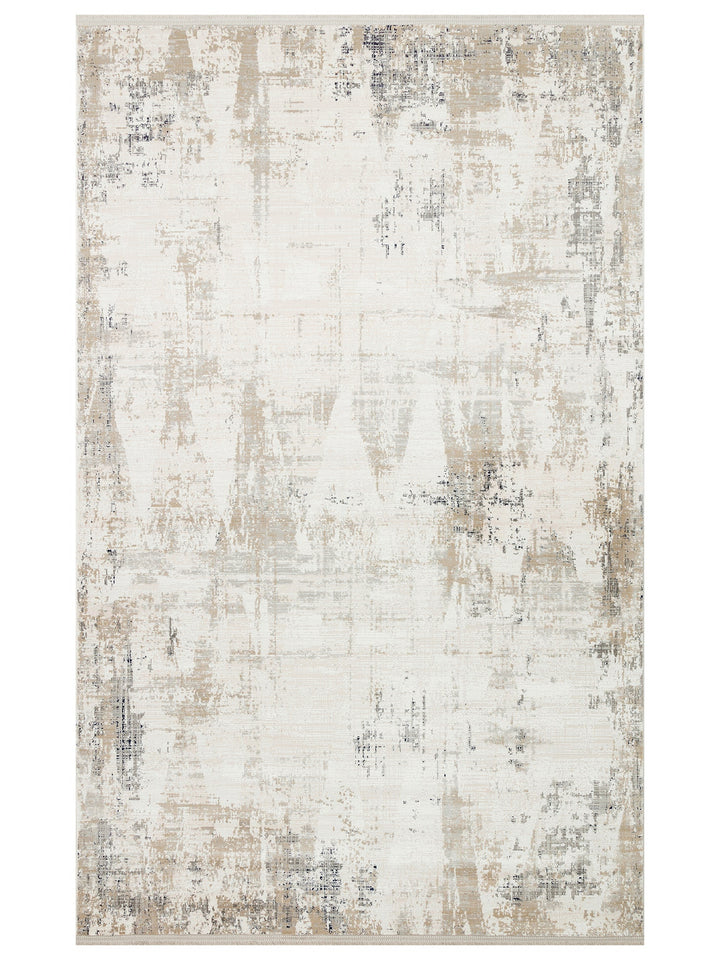 Cairo Serisi Extra Yumuşak Dokulu Sık Dokuma Modern Desenlere Sahip Şık Salon Halısı 07 CREAM BEIGE - Carpetdocia