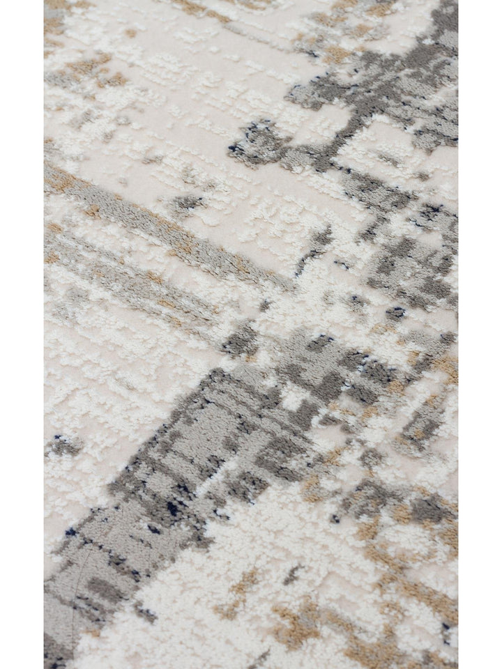 Cairo Serisi Extra Yumuşak Dokulu Sık Dokuma Modern Desenlere Sahip Şık Salon Halısı 07 CREAM BEIGE - Carpetdocia