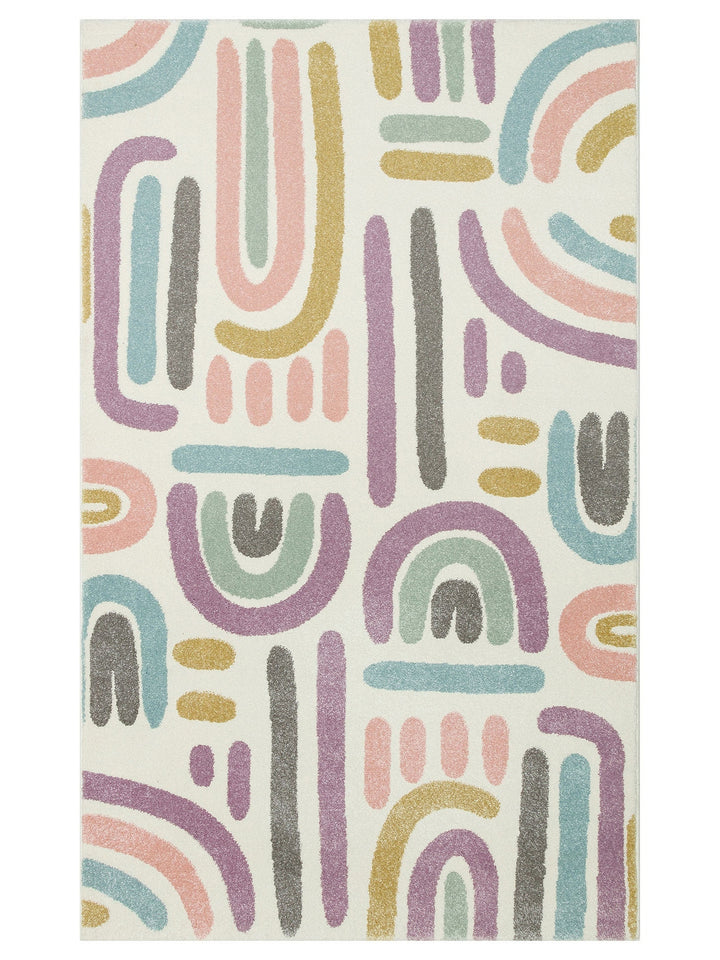 Carpetdocia Kids Eğlenceli Pastel Çocuk Halısı 20 PASTEL - Carpetdocia