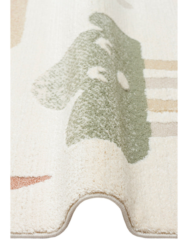 Carpetdocia Kids Pastel Renkli Hav ve Toz Vermeyen Çocuk Halısı 06 CREAM MULTY - Carpetdocia