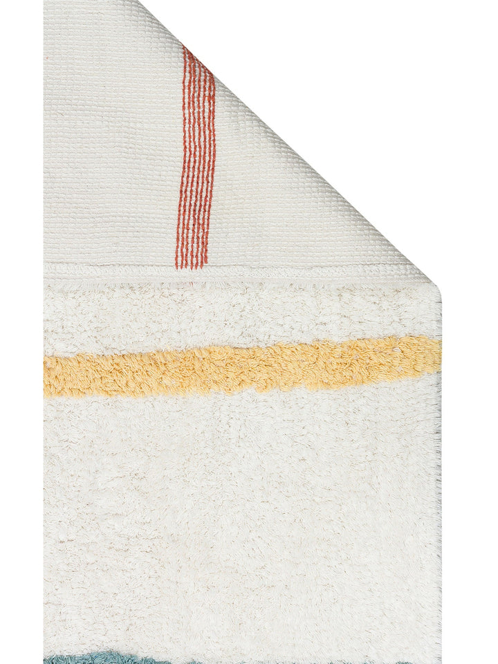 Cotton Baby %100 Naturel Pamuk Yıkanabilir Kaymaz Tabanlı Bebek Halısı 01 MULTY XW - Carpetdocia