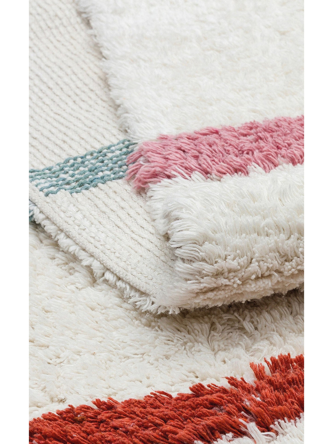 Cotton Baby %100 Naturel Pamuk Yıkanabilir Kaymaz Tabanlı Bebek Halısı 01 MULTY XW - Carpetdocia