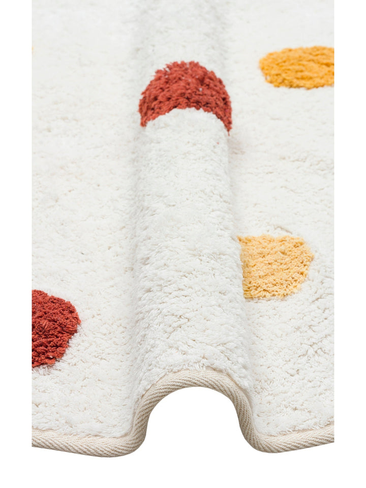 Cotton Baby %100 Naturel Pamuk Yıkanabilir Kaymaz Tabanlı Bebek Halısı 06 MULTY XW Q - Carpetdocia