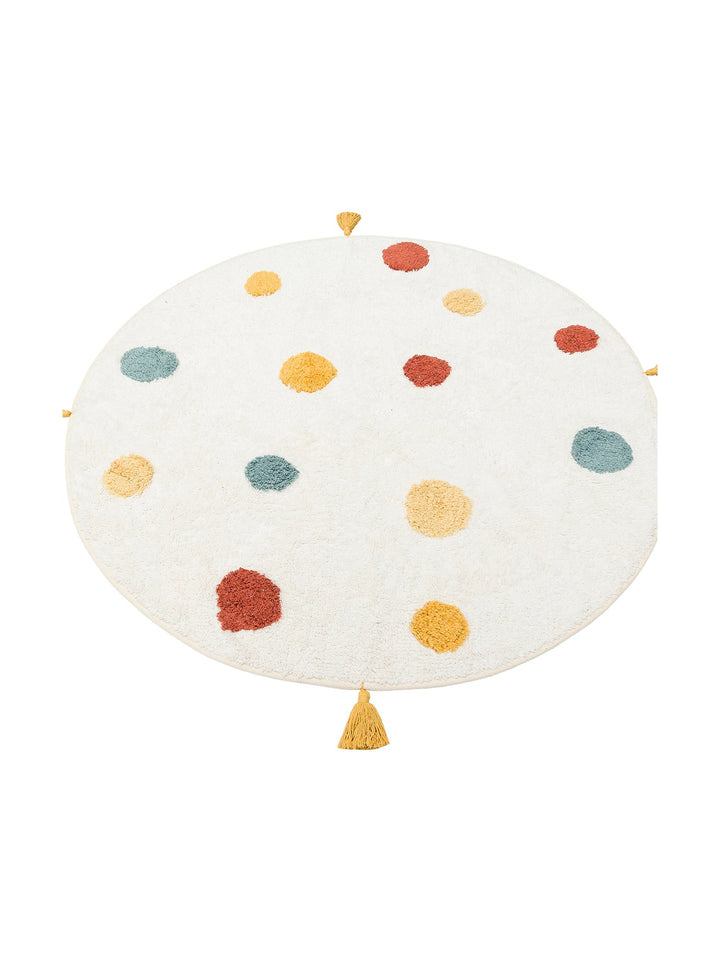 Cotton Baby %100 Naturel Pamuk Yıkanabilir Kaymaz Tabanlı Bebek Halısı 06 MULTY XW Q - Carpetdocia