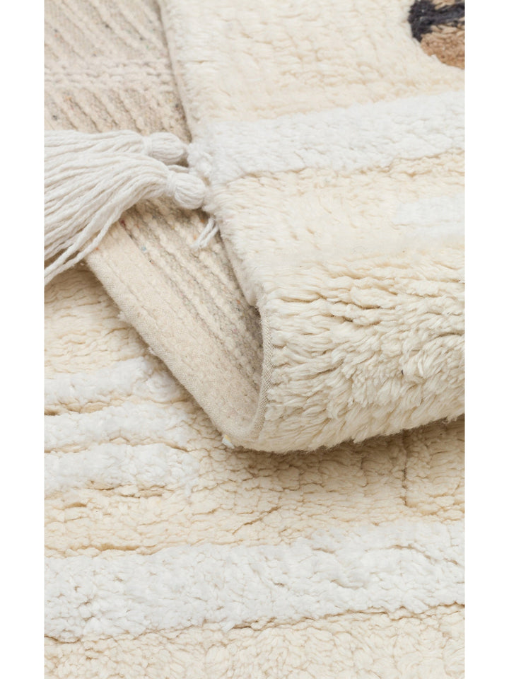 Cotton Baby %100 Naturel Pamuk Yıkanabilir Kaymaz Tabanlı Bebek Halısı 09 MULTY XXW - Carpetdocia