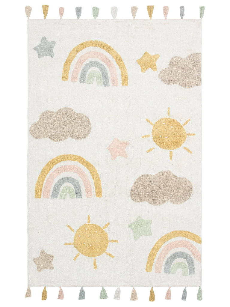 Cotton Baby 100% Natural Cotton Washable Non-Slip Based Baby Rug 10 MULTY XXW