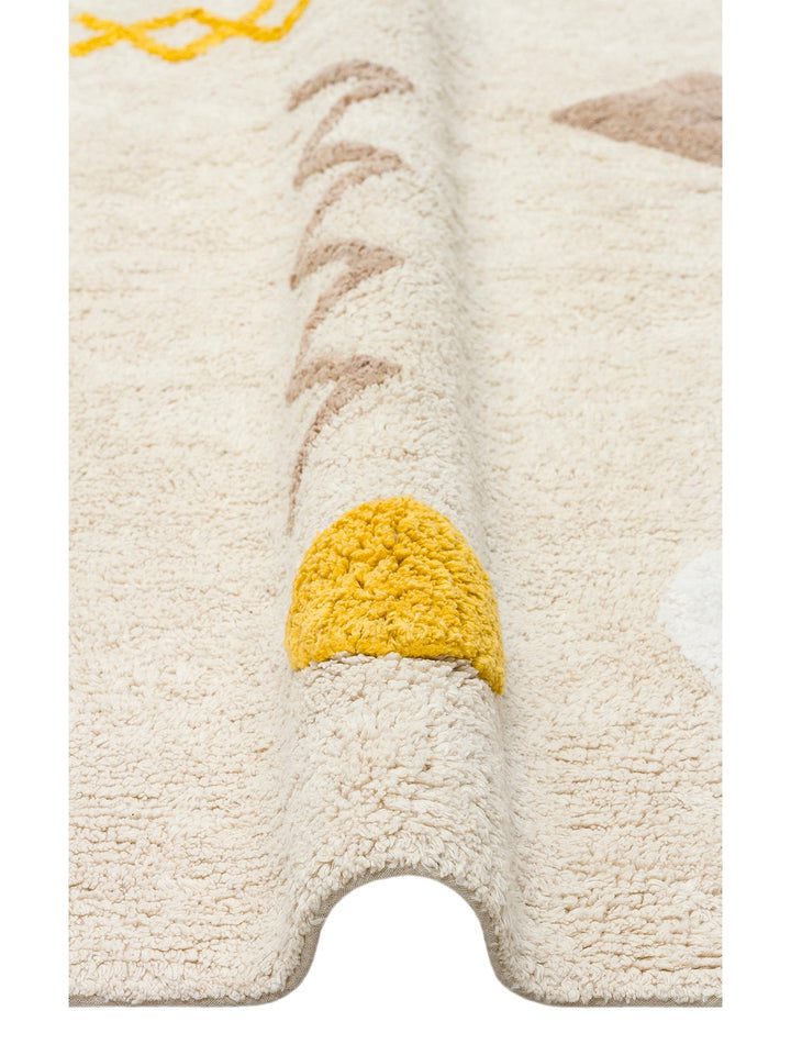 Cotton Baby %100 Naturel Pamuk Yıkanabilir Kaymaz Tabanlı Bebek Halısı 12 MULTY XXW - Carpetdocia
