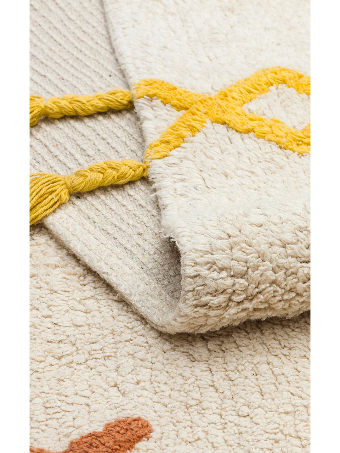 Cotton Baby %100 Naturel Pamuk Yıkanabilir Kaymaz Tabanlı Bebek Halısı 12 MULTY XXW - Carpetdocia