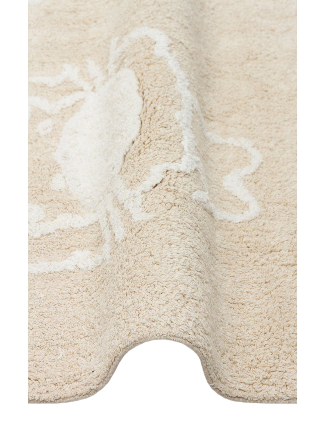 Cotton Baby %100 Naturel Pamuk Yıkanabilir Kaymaz Tabanlı Bebek Halısı 16 BEIGE XXW - Carpetdocia