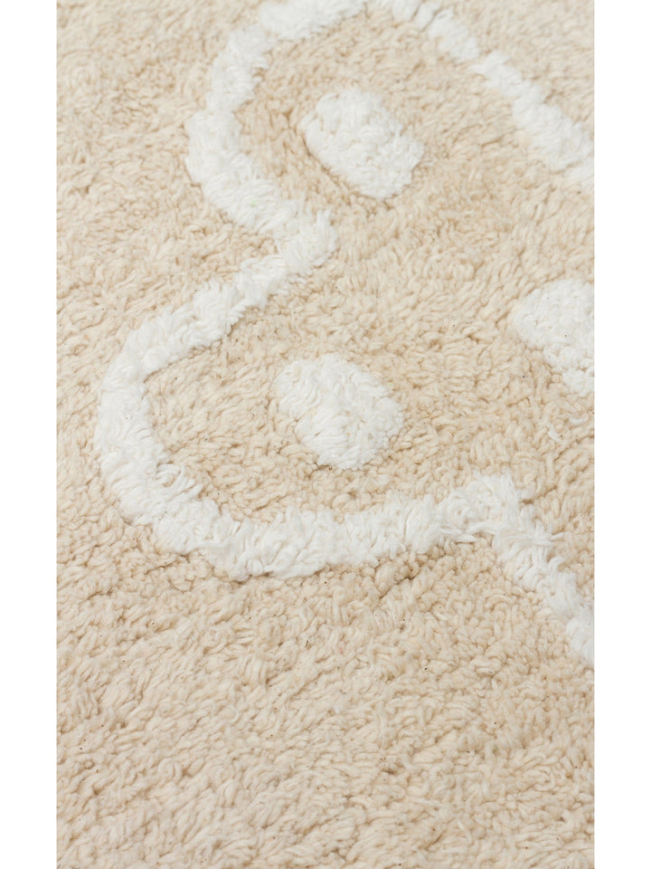 Cotton Baby %100 Naturel Pamuk Yıkanabilir Kaymaz Tabanlı Bebek Halısı 16 BEIGE XXW - Carpetdocia