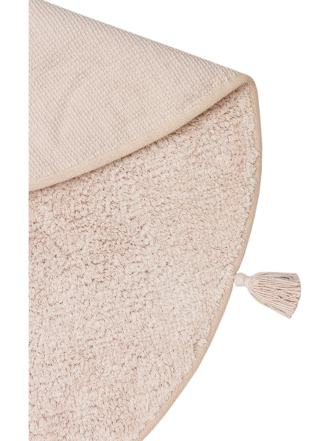 Cotton Baby %100 Naturel Pamuk Yıkanabilir Kaymaz Tabanlı Bebek Halısı PLAIN BEIGE Q - Carpetdocia