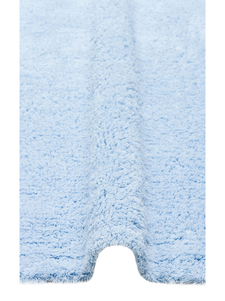 Cotton Baby %100 Naturel Pamuk Yıkanabilir Kaymaz Tabanlı Bebek Halısı PLAIN BLUE - Carpetdocia