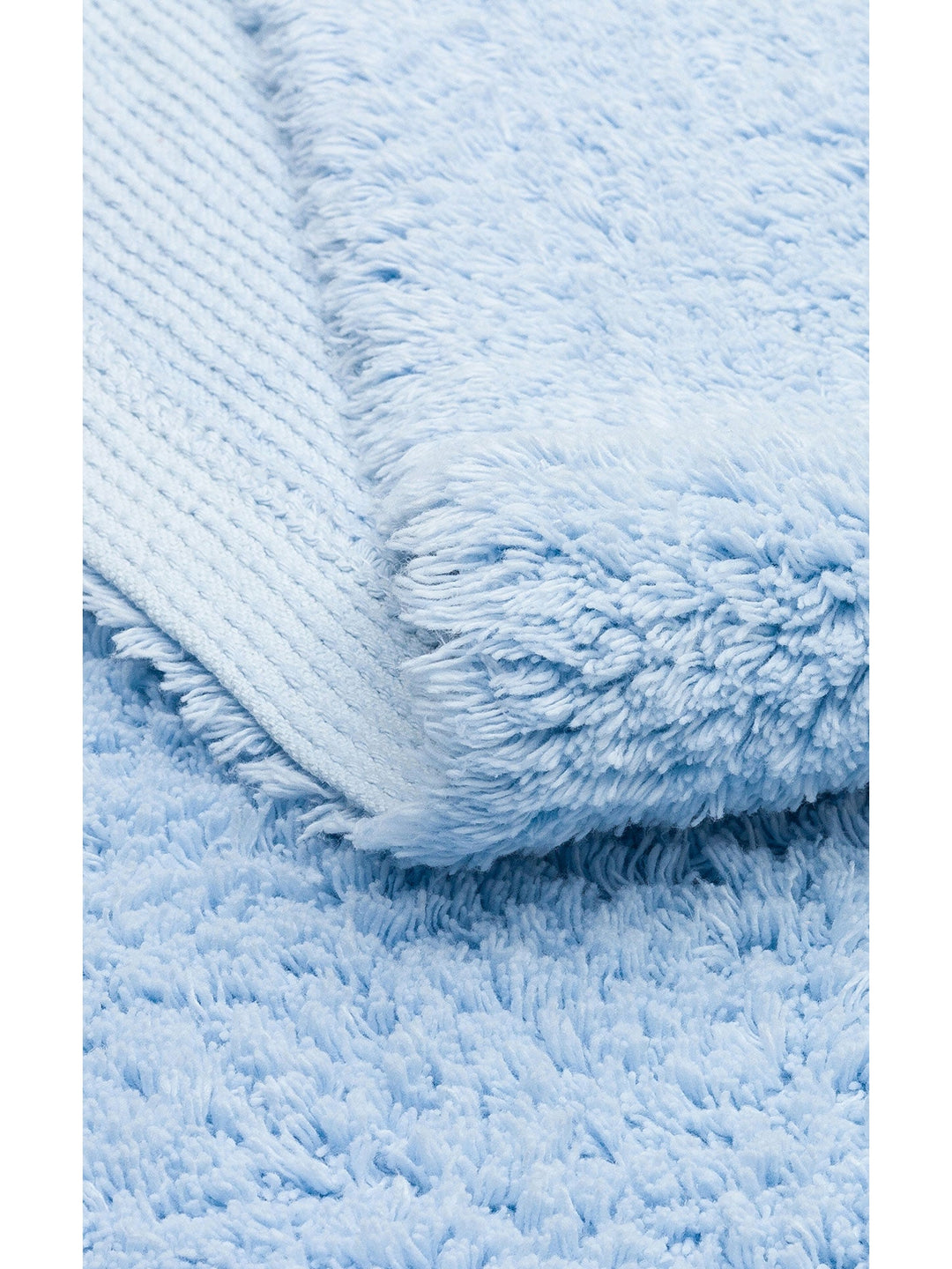 Cotton Baby %100 Naturel Pamuk Yıkanabilir Kaymaz Tabanlı Bebek Halısı PLAIN BLUE - Carpetdocia