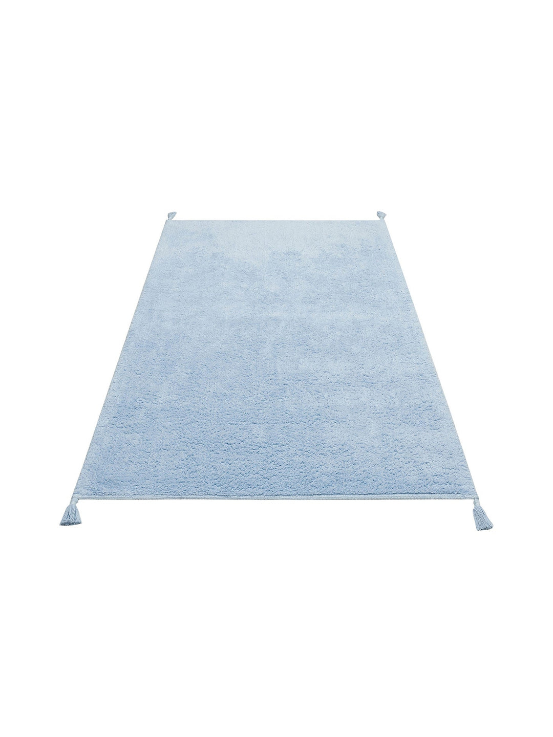 Cotton Baby %100 Naturel Pamuk Yıkanabilir Kaymaz Tabanlı Bebek Halısı PLAIN BLUE - Carpetdocia