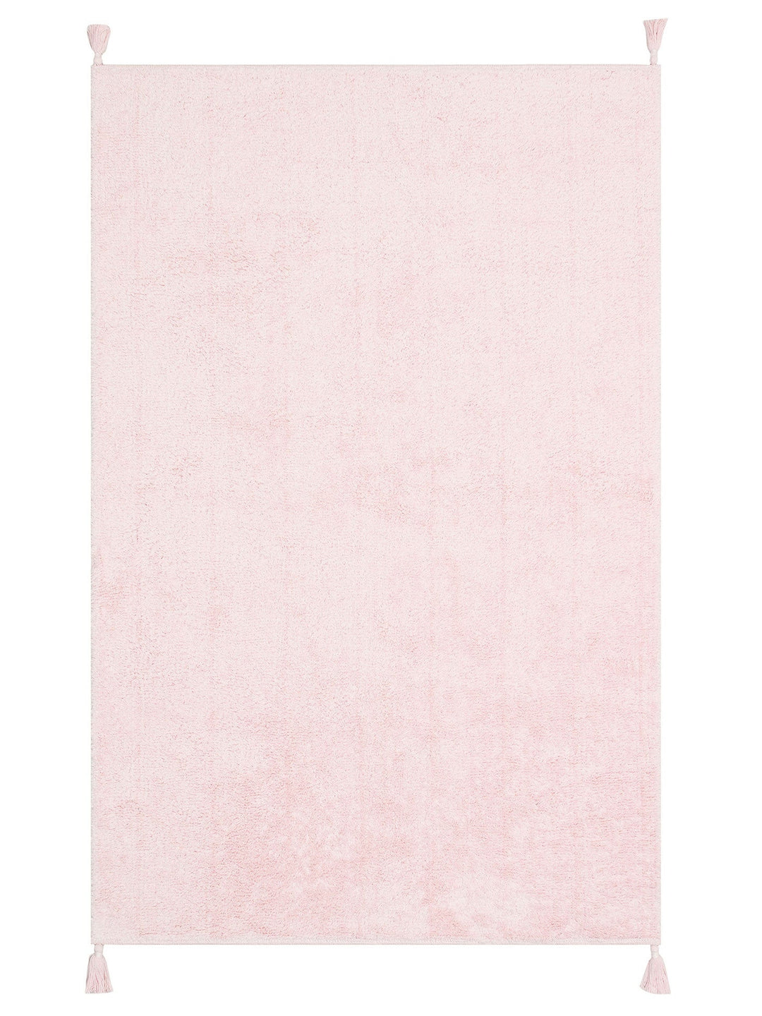 Cotton Baby %100 Naturel Pamuk Yıkanabilir Kaymaz Tabanlı Bebek Halısı PLAIN POWDER - Carpetdocia