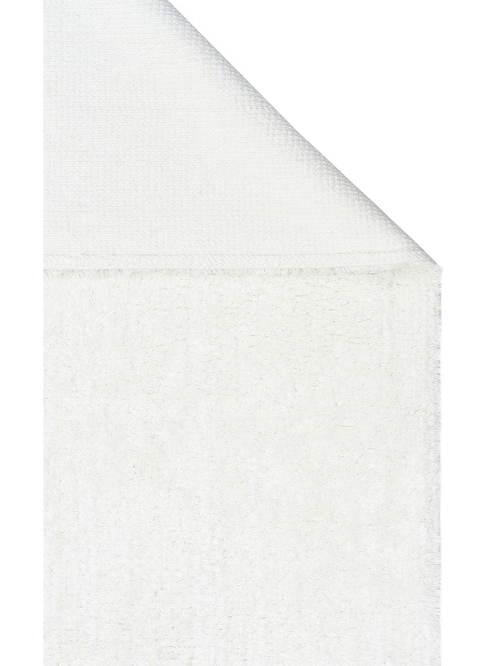 Cotton Baby %100 Naturel Pamuk Yıkanabilir Kaymaz Tabanlı Bebek Halısı PLAIN WHITE - Carpetdocia