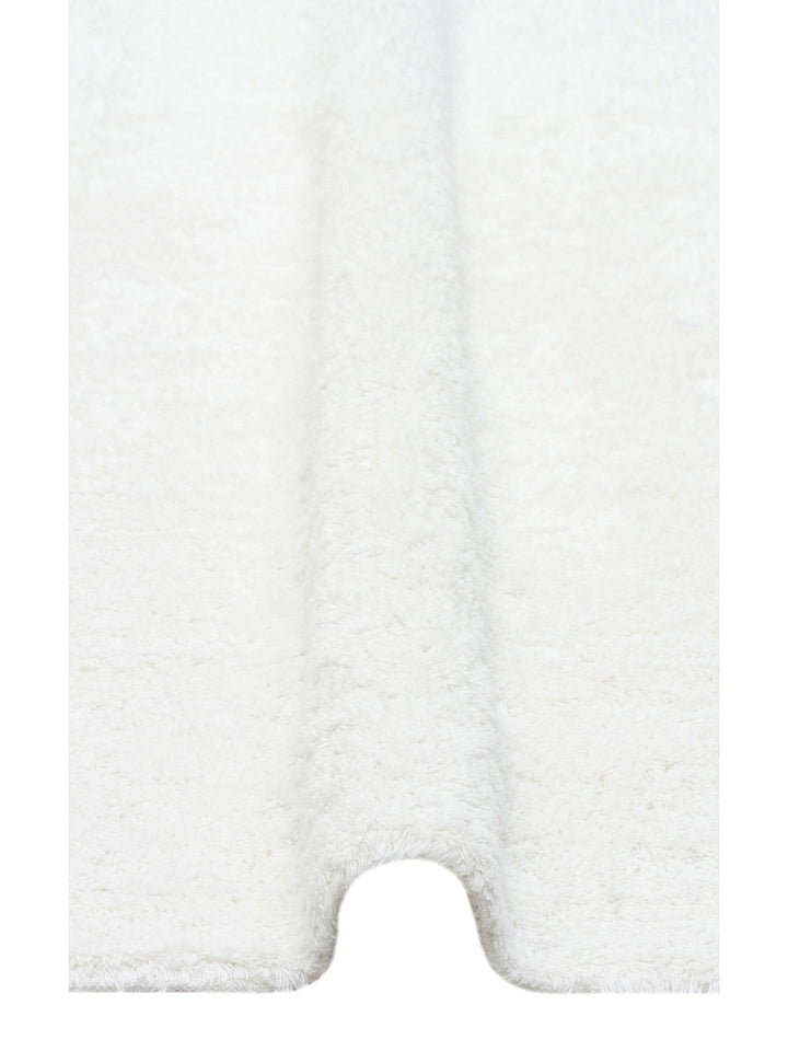 Cotton Baby %100 Naturel Pamuk Yıkanabilir Kaymaz Tabanlı Bebek Halısı PLAIN WHITE - Carpetdocia